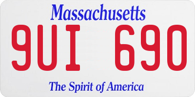 MA license plate 9UI690
