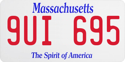 MA license plate 9UI695