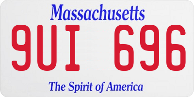 MA license plate 9UI696
