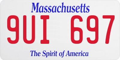 MA license plate 9UI697