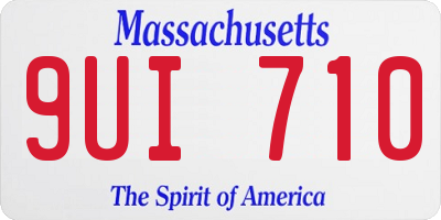 MA license plate 9UI710