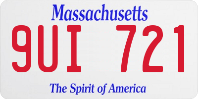 MA license plate 9UI721
