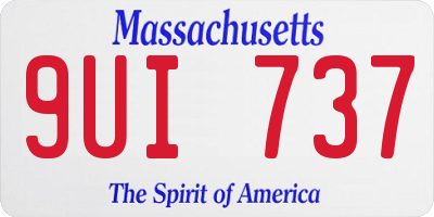 MA license plate 9UI737