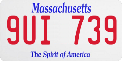 MA license plate 9UI739
