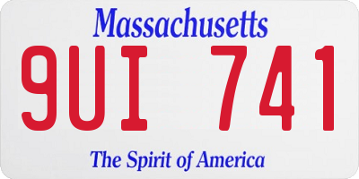 MA license plate 9UI741