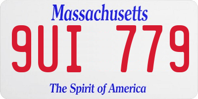 MA license plate 9UI779