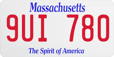 MA license plate 9UI780