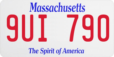 MA license plate 9UI790