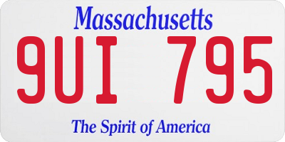 MA license plate 9UI795