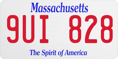 MA license plate 9UI828
