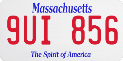 MA license plate 9UI856