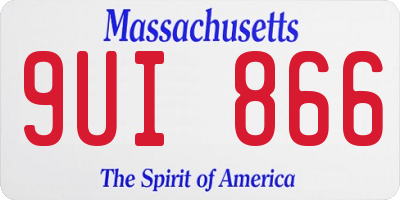 MA license plate 9UI866