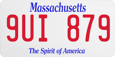 MA license plate 9UI879