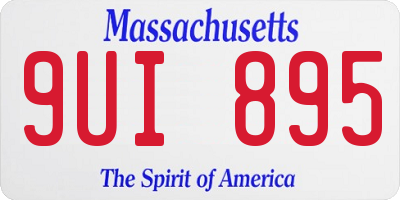 MA license plate 9UI895