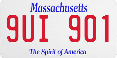 MA license plate 9UI901