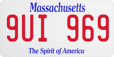 MA license plate 9UI969