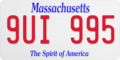 MA license plate 9UI995