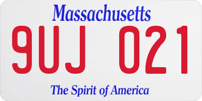 MA license plate 9UJ021