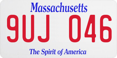 MA license plate 9UJ046
