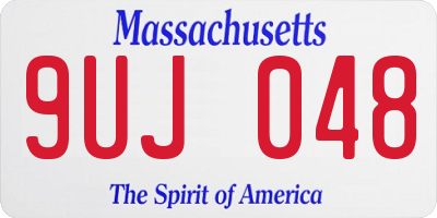 MA license plate 9UJ048