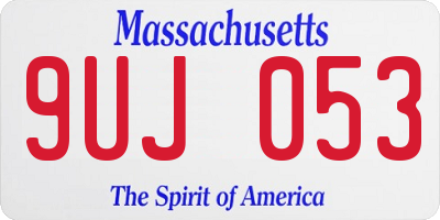 MA license plate 9UJ053