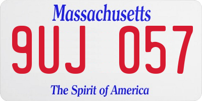 MA license plate 9UJ057