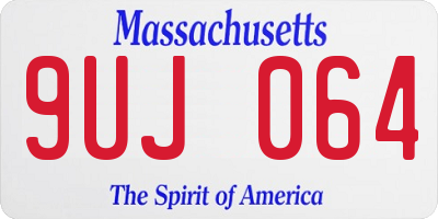 MA license plate 9UJ064