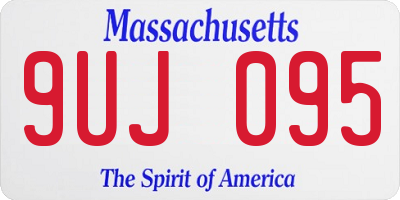 MA license plate 9UJ095