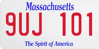 MA license plate 9UJ101