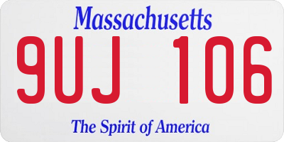 MA license plate 9UJ106