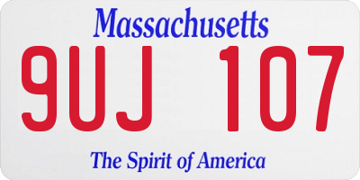 MA license plate 9UJ107