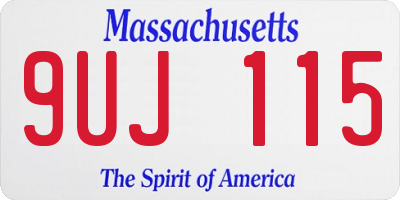 MA license plate 9UJ115