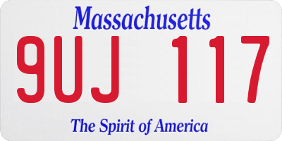 MA license plate 9UJ117