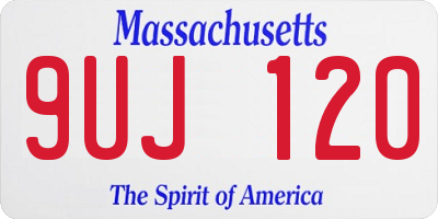 MA license plate 9UJ120