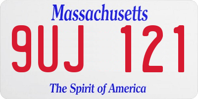 MA license plate 9UJ121