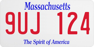 MA license plate 9UJ124