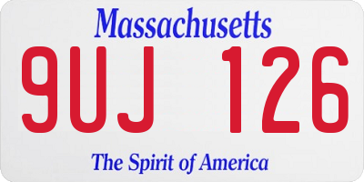 MA license plate 9UJ126
