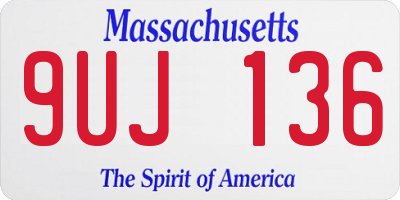 MA license plate 9UJ136