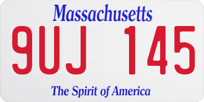 MA license plate 9UJ145
