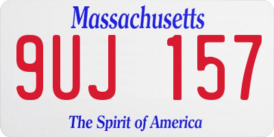 MA license plate 9UJ157