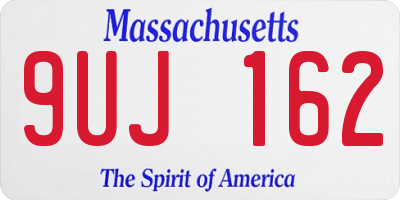 MA license plate 9UJ162