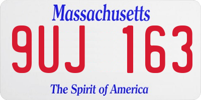 MA license plate 9UJ163