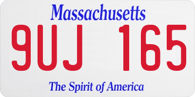 MA license plate 9UJ165