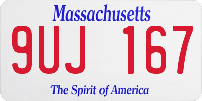MA license plate 9UJ167