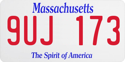 MA license plate 9UJ173