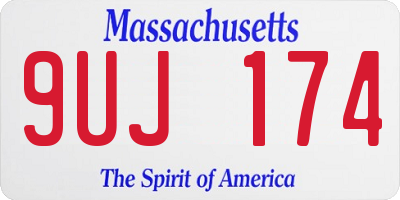 MA license plate 9UJ174