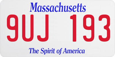 MA license plate 9UJ193