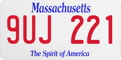 MA license plate 9UJ221
