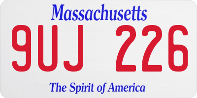 MA license plate 9UJ226