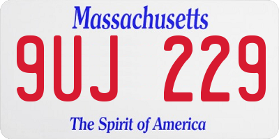 MA license plate 9UJ229